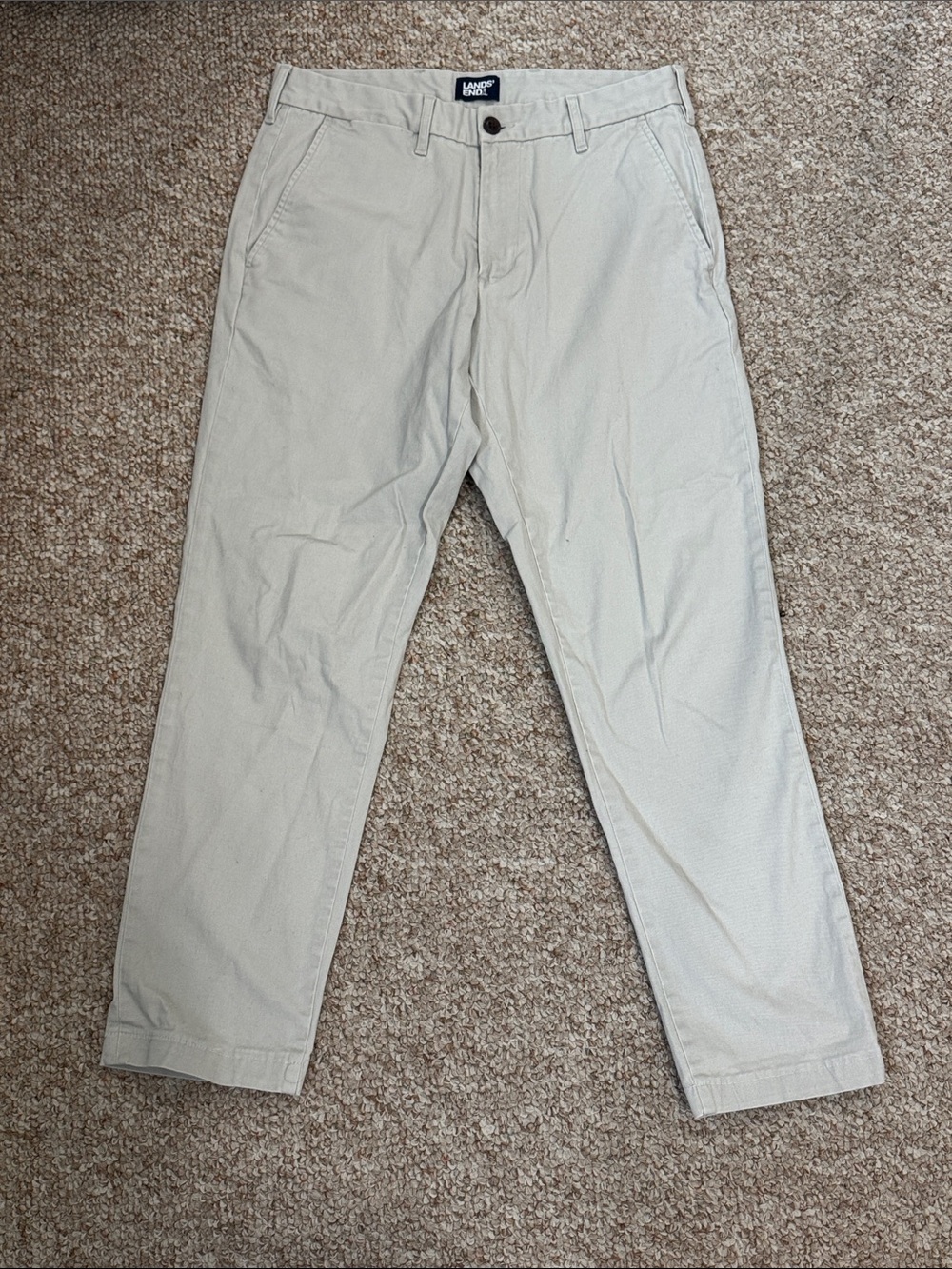 Lands' End Men's Light Gray Chino Pants Size 31x27